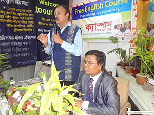 DG of BTV, Mr. M Hamid, in the Inauguration Ceremony of Free English Course (Batch 6) as Chief Guest; Dr. M Helal presides over. (2013)