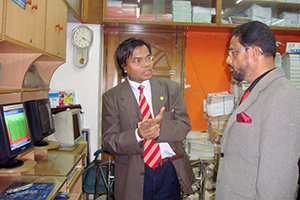 Dr. M Helal is explaining CMD Technology to Hon. Minister for Civil Aviation & Tourism Mr. G M Qader (2010)
