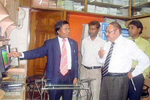 Dr. M Helal explains CMD Technology to the Director of NSI Mr. Mohammad                 Shafiqullah (2012)