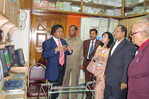 Dr. M Helal explains CMD Technology to National Professor Dr. Nurul Islam, Founder of Unique Group and The Westin, Mohd. Noor Ali and Chairperson of Unique Group, Salina Ali (2011).