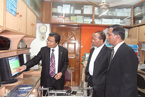 Dr. M Helal is explaining CMD Technology to the President of ICAB Mr. Md. Syful Islam and Others (2013)