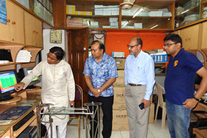 Dr. M Helal is explaining CMD Technology to the Dean of Business Studies Faculty of Dhaka University, Professor Shibli Rubayat Ul Islam and Chairman of Education                   Development Association, Haider Ahmed Khan (2014)