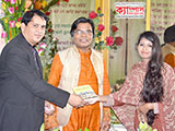 Founder of Cambrian Education Group, Lion M K Bashar, is handing over Bangladesh & World Study Book to a Student of English & Smartness Course for Leadership, Next to him Dr. M Helal. (2017)